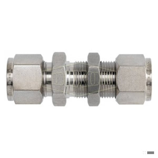 The Right Connection Instrumentation Bulkhead Union, 1 in Nominal, Tube End Style, 316 SS, Domestic